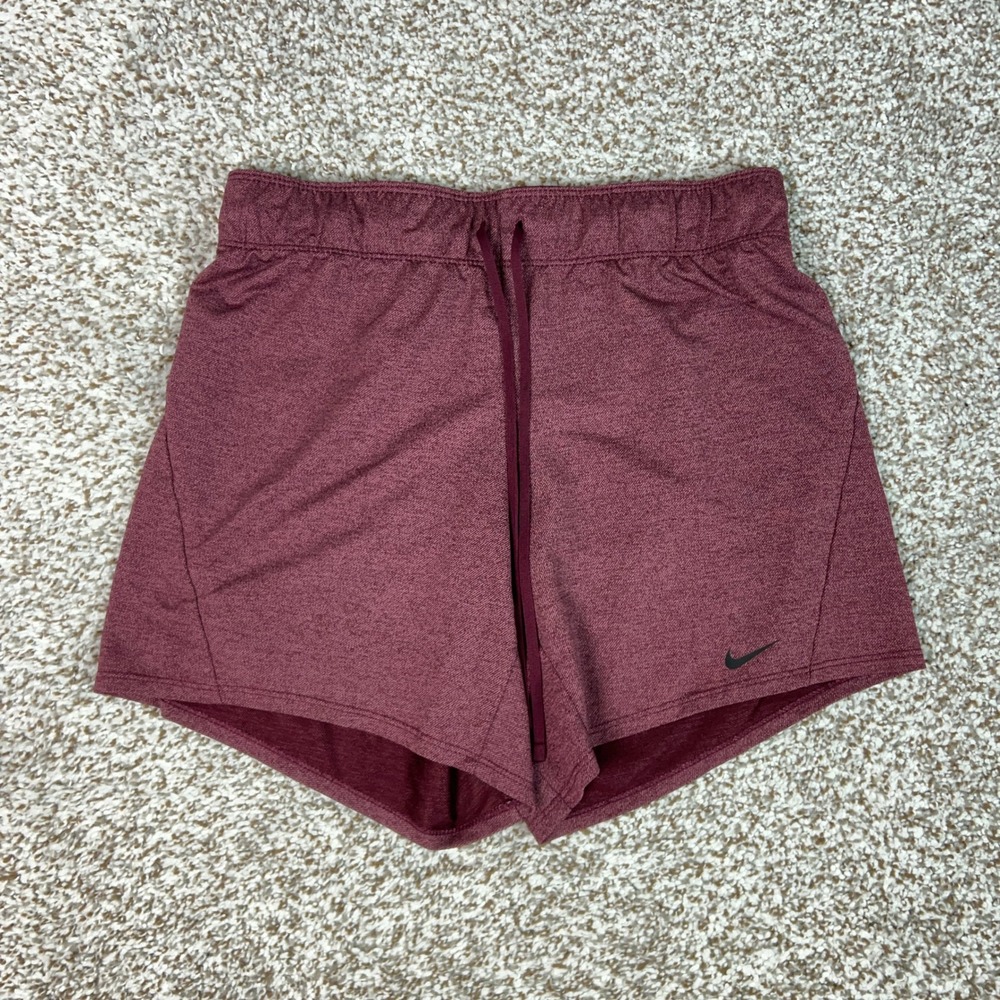 Nike Shorts Women Extra Small Red Athletic Drawstring Gym Dri Fit Workout Sports